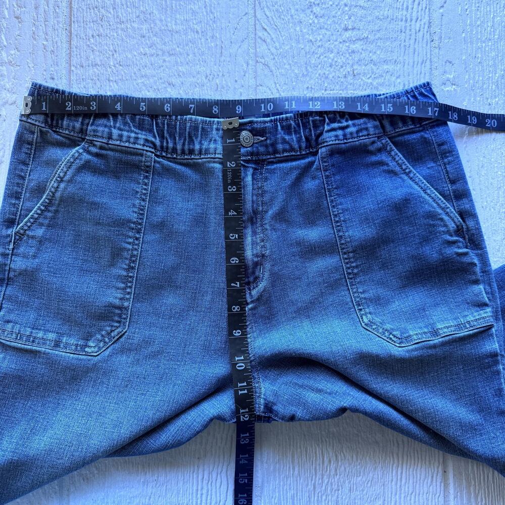Sonoma Goods For Life Jeans Womens‎ 16R Blue Stretch Elastic Waist Patch Pockets - Picture 7 of 9